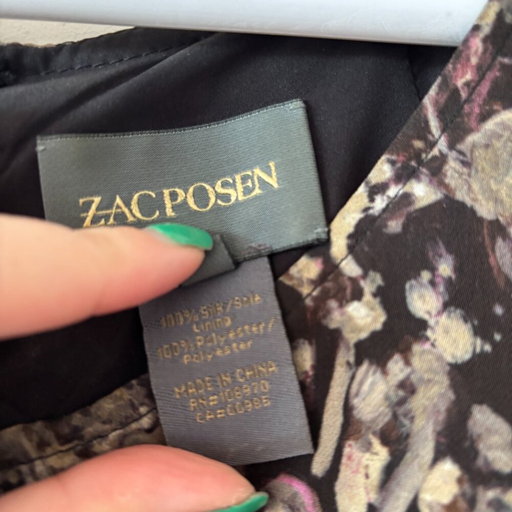 Zac Posen floral dress, 100% silk, size 4 - Picture 4 of 5
